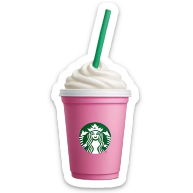 starbucks pink drink no whipped cream sticker