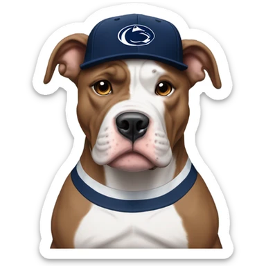 Pitbull wrestling in Penn state clothing sticker