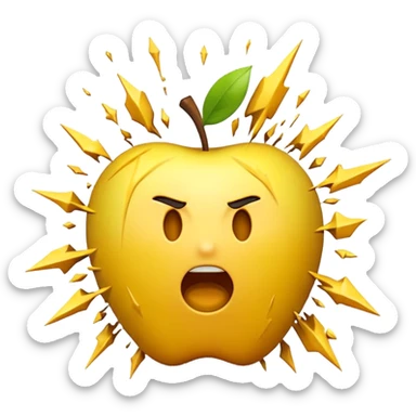 A 3D Apple-style emoji of a  explosion shape, expressing a loud sudden sound sticker