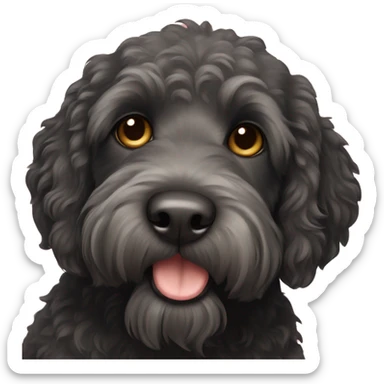 black labradoodle dog sticker
