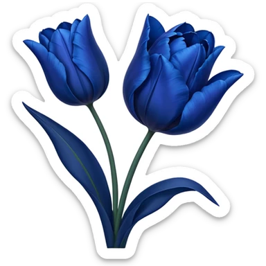 Dark blue tulip sticker
