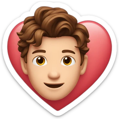 heart with face of Tom Holland sticker