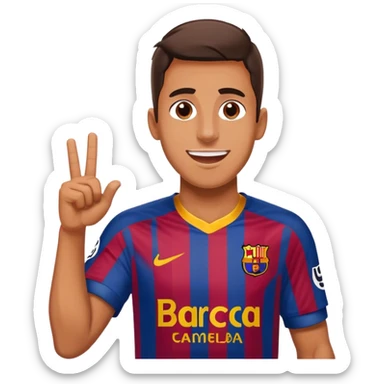 A barça fan celebrate  sticker