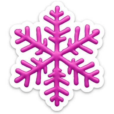 Pink snowflake  sticker