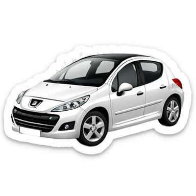 Peugeot 207 whie sticker
