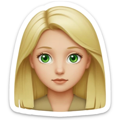 Girl blonde Green eyes sticker