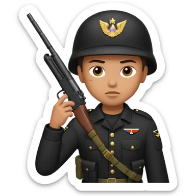 soldier shooting, black combat clothes 













 sticker