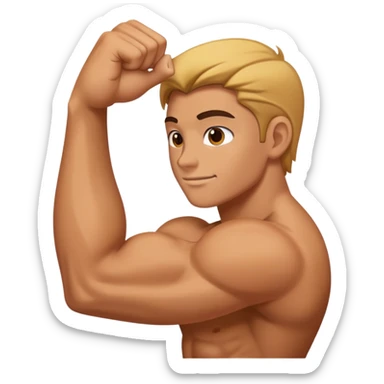 right arm flex sticker