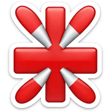 generate me a red X, like wrong sign sticker
