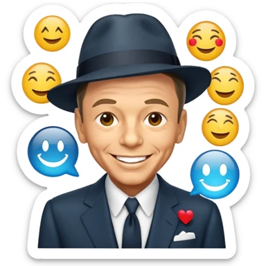 Frank sinatra emoji showing some data anlytics sticker