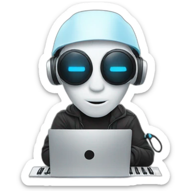 Music producer with an alienware pc sticker