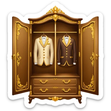 the lady who was turned into a wardrobe by magic, a character from the fairy tale Beauty and the Beast sticker