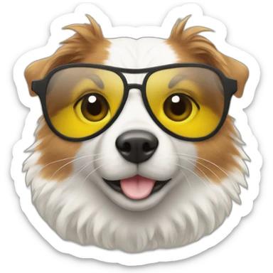 tricolor eye-patch border-aussie sticker