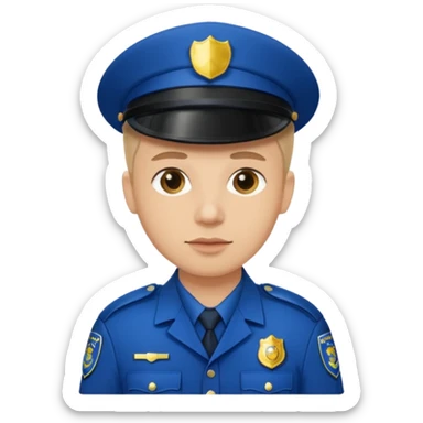 policia blanco europa sticker