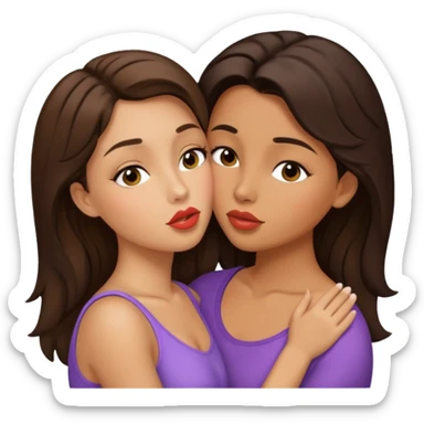 Me and my babe making out brunette sticker