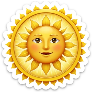 the sun tarot card sticker