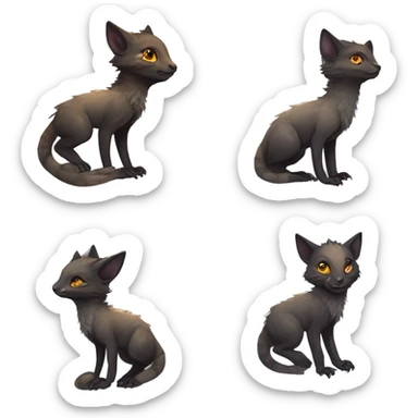  Cute Edgy Realistic Rare Fantasy eldritch Slim Vernid-Trico-Melprin-species by LiLaiRa, by Falvie, full body sticker