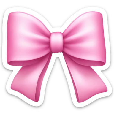 A pink cute bow sticker
