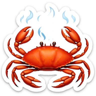 Crab in the fire sticker