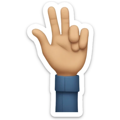 A man who is showing his fingers towards the top sticker