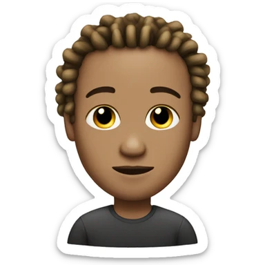 light skin man with short dreads sticker
