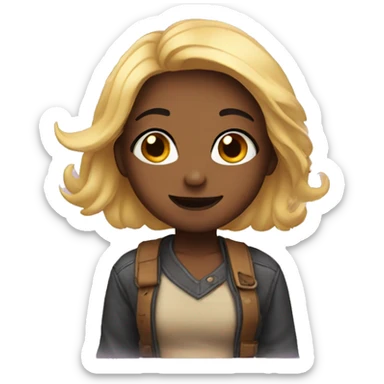 girl flirting  sticker