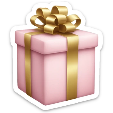 Light pink Christmas present sticker