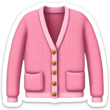 Pink tweed cardigan sticker