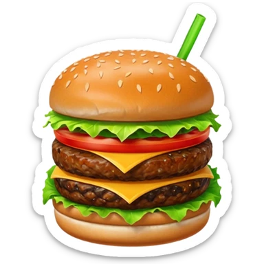 burger and drink sticker