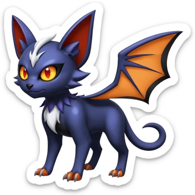 Noibat-Absol-Nargacuga-Litten-Torracat-fusion-Fakemon-Pokémon-creature  sticker