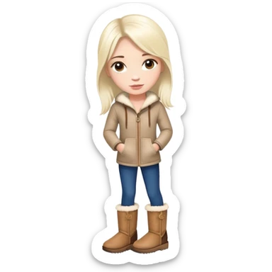 uggs on a clean girl sticker