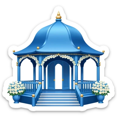 blue wedding pavillion sticker