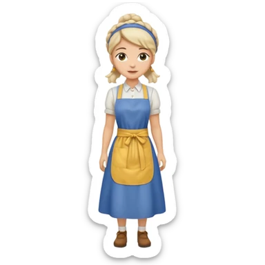 ligth woman wearing housewife clothes full body  sticker