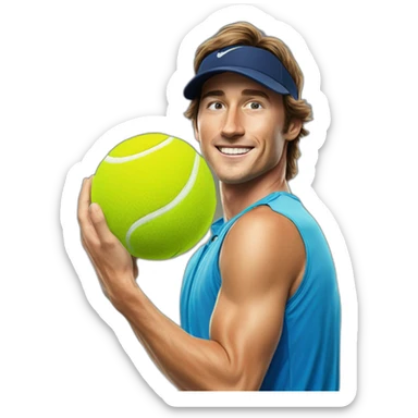 Tennisball mit smylie sticker