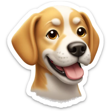 dog enjoying a sunny day sticker