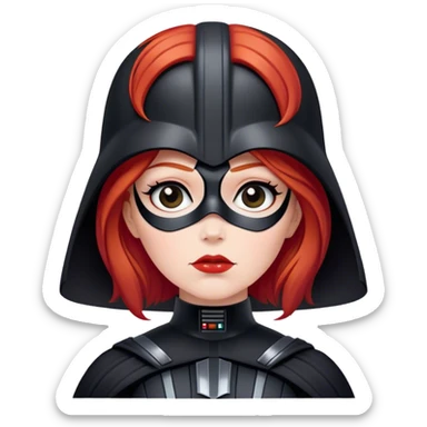 Darth Vader white woman with red hair sticker