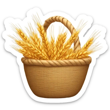 Wheat grain basket sticker