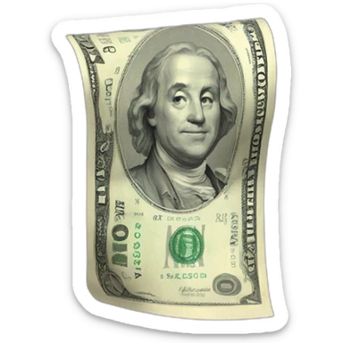 a feedback with a banknote sticker