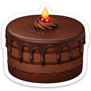 Chocolate cake a piece sticker