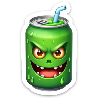 Una lata de la marca Monster, la original negra y verde sticker