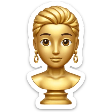 Gold statue sticker
