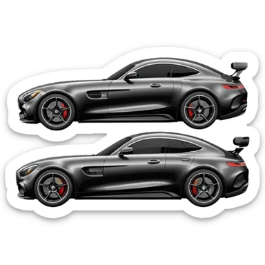 a black 4 door amg gt43 side view emoji sticker