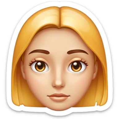 face with oily shiny skin sticker