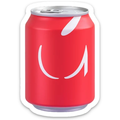 A soda can sticker