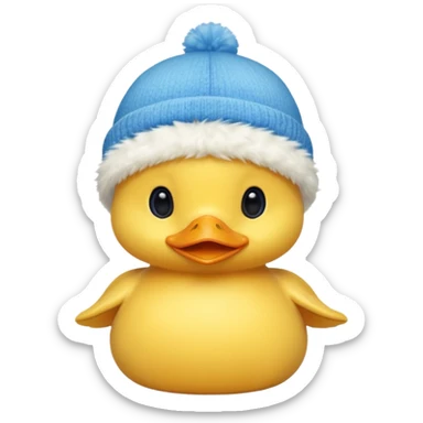 blue hats, baby duck sticker
