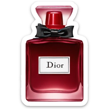 Dark red Dior parfum  sticker