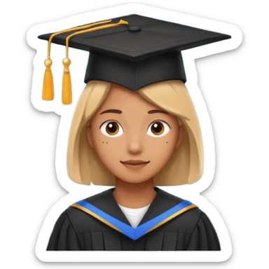 Graduation Cap in Space person sticker