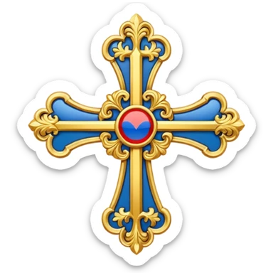 Russian Empire cross  sticker