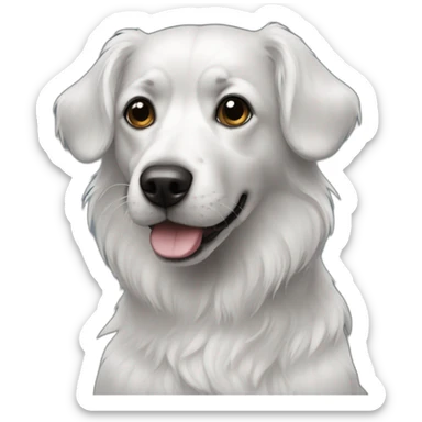 black-small-dog-angelhalo sticker