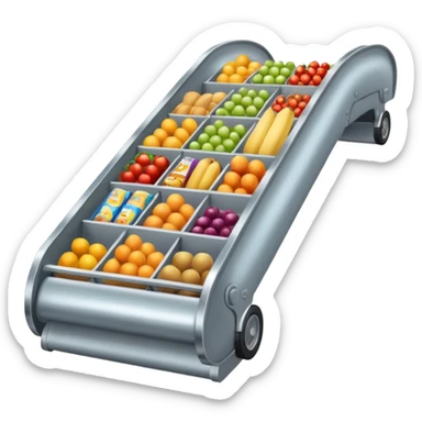 CONVEYER BELT TILL SHOPPING sticker